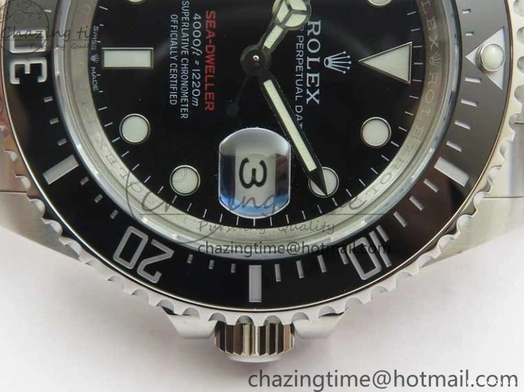 0128 Sea-Dweller 2017 Baselworld 126600 3EF 1:1 Best Edition Black Dial on SS Bracelet A3235 Clone SmoothTexture 2487